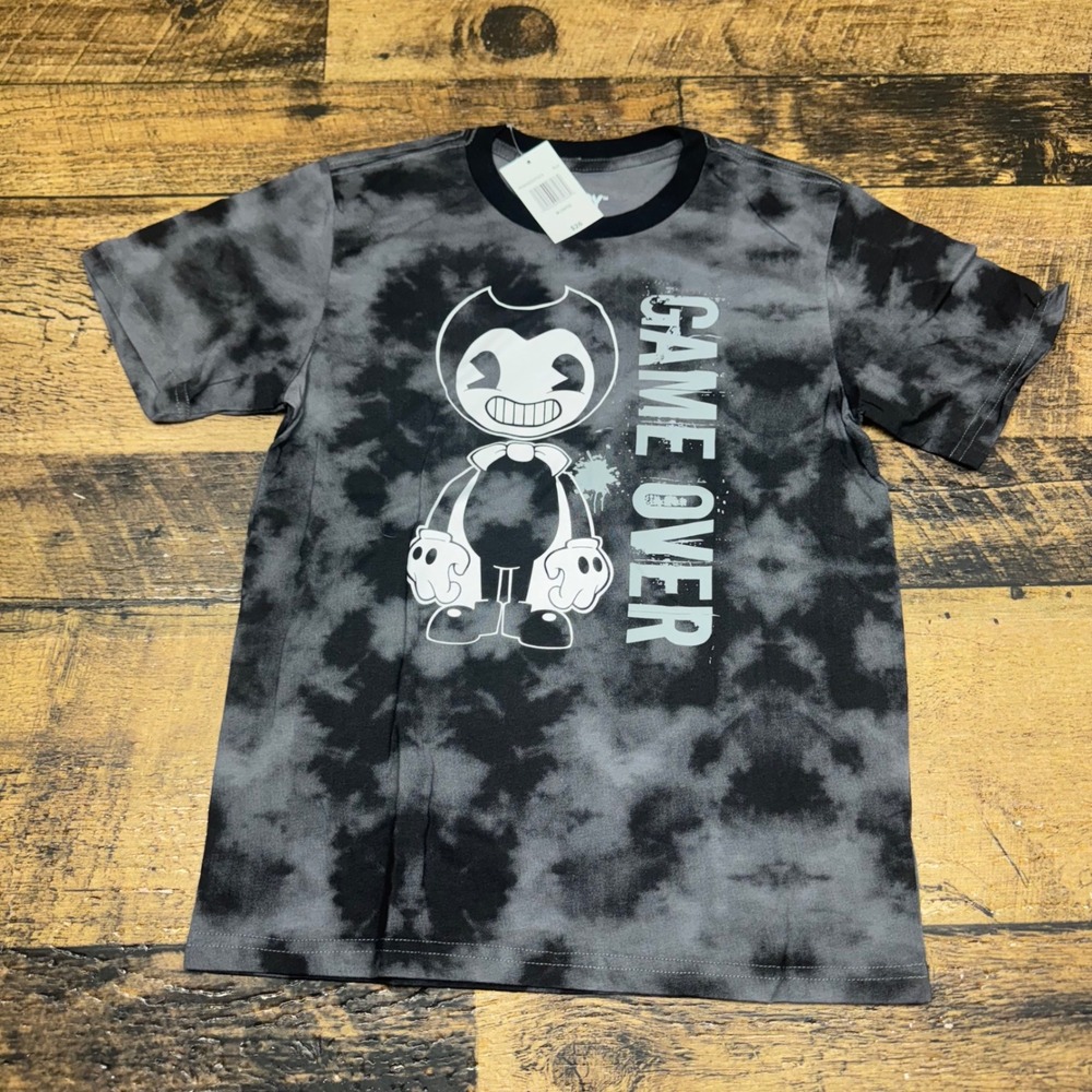 Bendy Game Over‎ Tie Dye Graphic Tee Shirt Kids Size Medium
